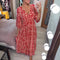 Bohemian Vintage V-Neck Floral Casual Long Dresses