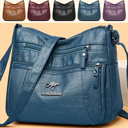 ✨Women's Leather Crossbody Bag – Versatile Multi-Function Purse for Everyday Use