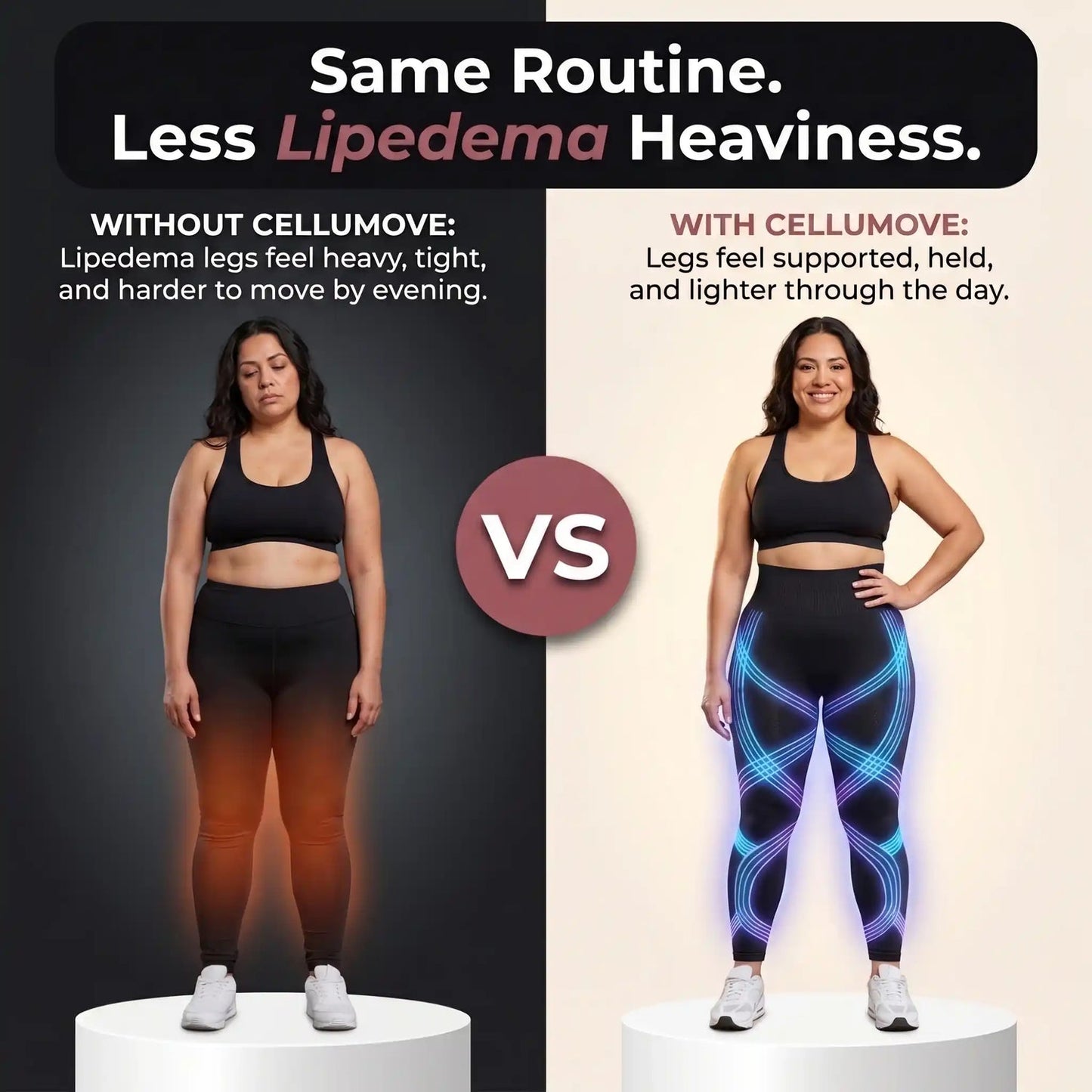 Cellumove 3D legging - say goodbye to lipedema pain and swelling naturally