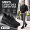 Men's Fashion Solid Woven Knit Running Shoes - Lightweight, Breathable