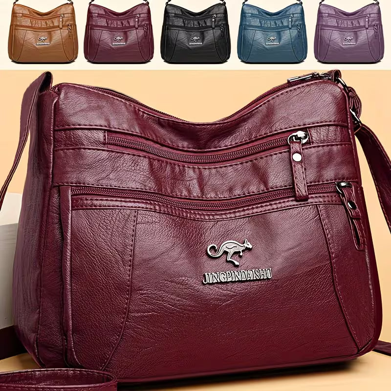 ✨Women's Leather Crossbody Bag – Versatile Multi-Function Purse for Everyday Use