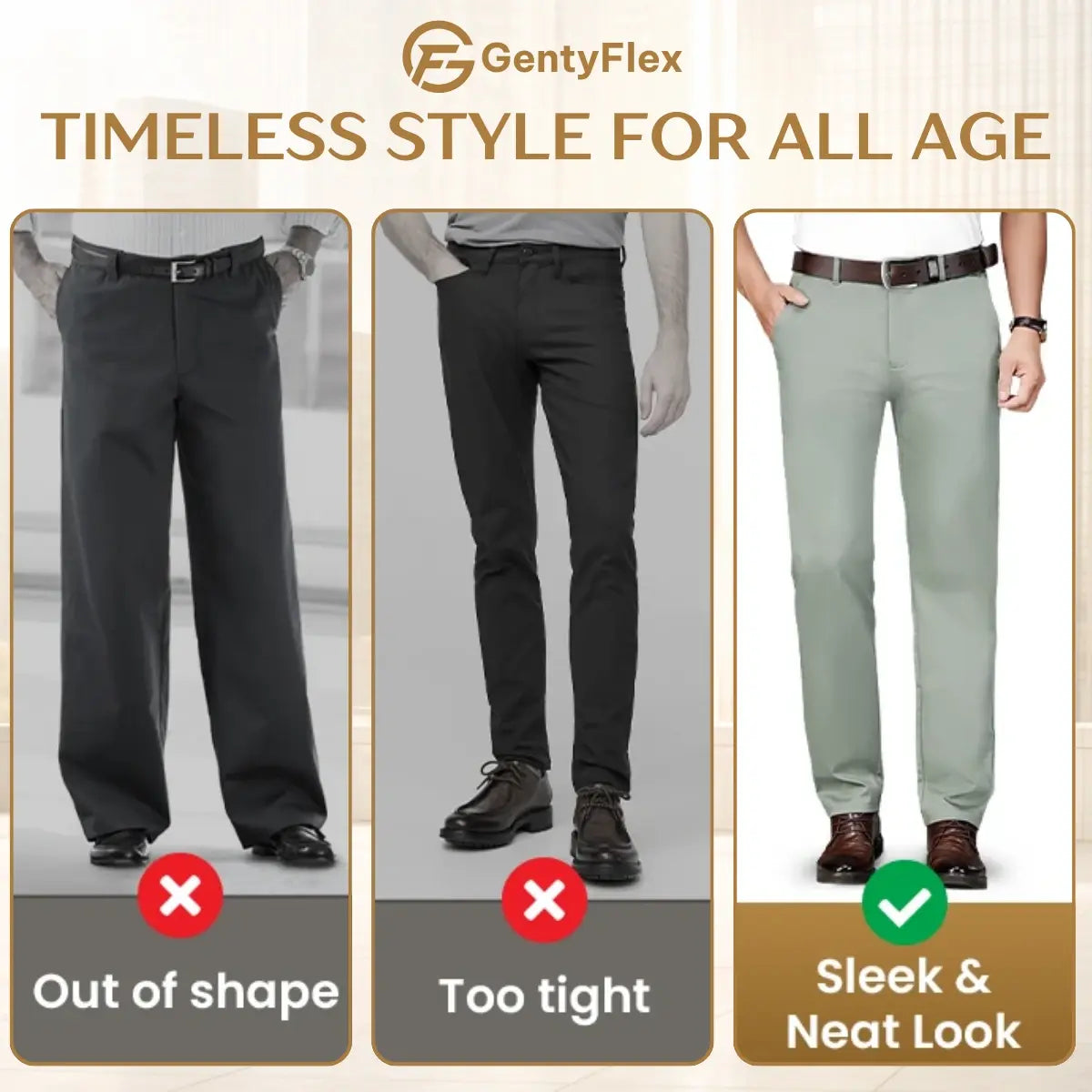 Ultra-Stretch Flexible Comfort Men's Classic Pants