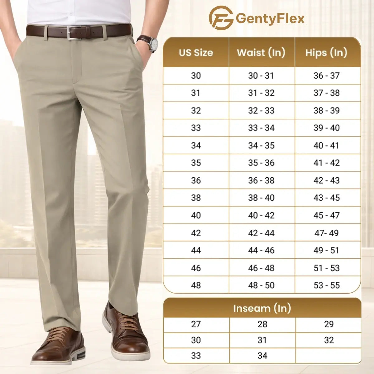 Ultra-Stretch Flexible Comfort Men's Classic Pants