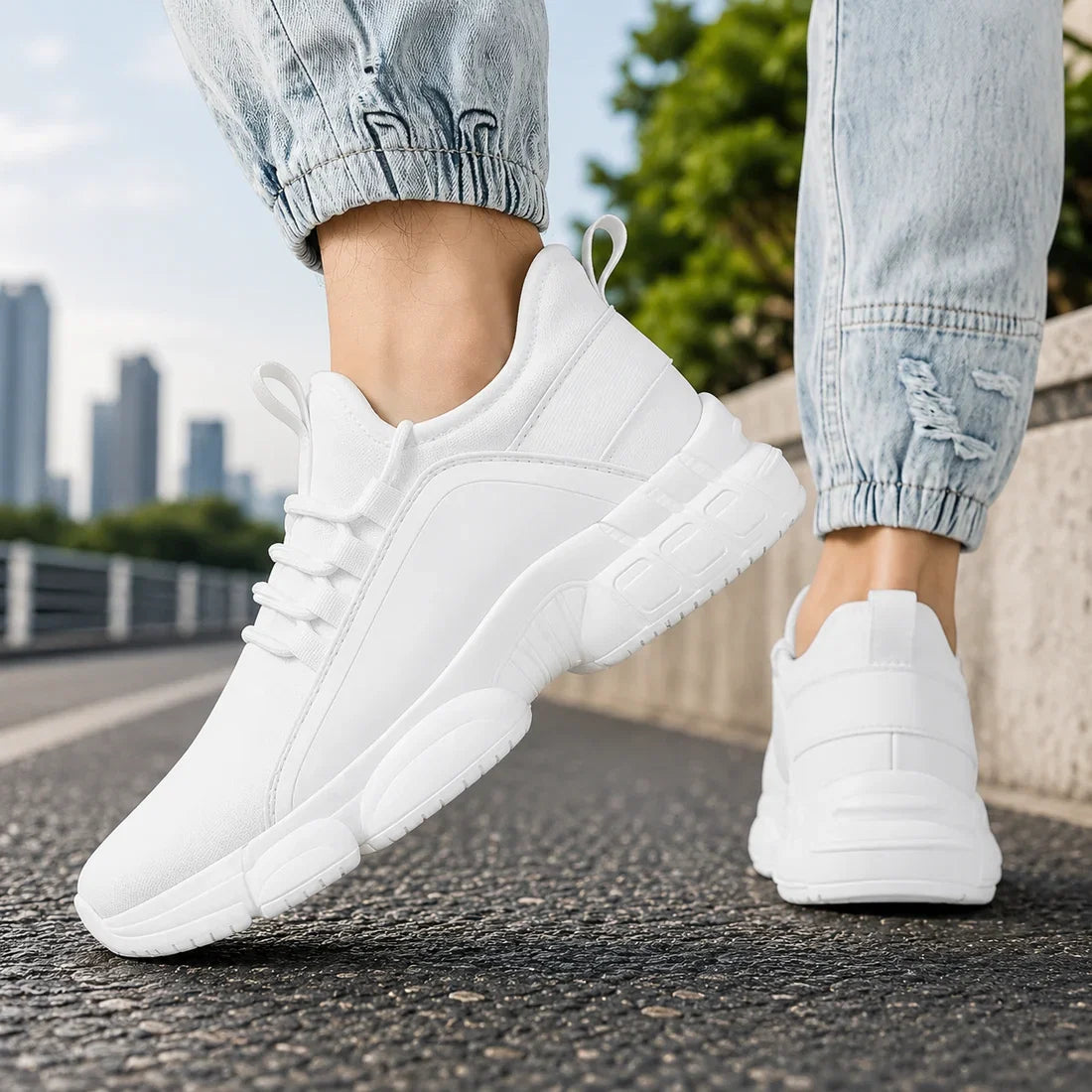 Men's Lightweight Breathable Low-Top Running Shoes