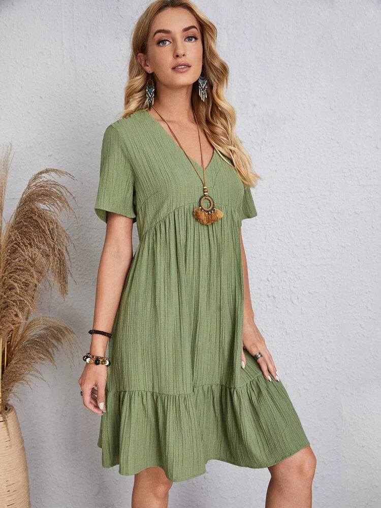💥Dress with loose waist lacing