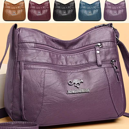✨Women's Leather Crossbody Bag – Versatile Multi-Function Purse for Everyday Use