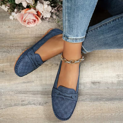 🔥Best Seller-Last Day Sale 60% OFF🔥Hot-selling plus-size women's stitched smiley loafers