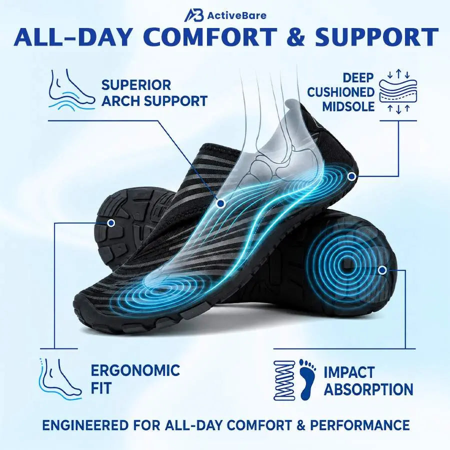 ActiveBare - Wide Toe Box Waterproof Barefoot Shoes For Seniors
