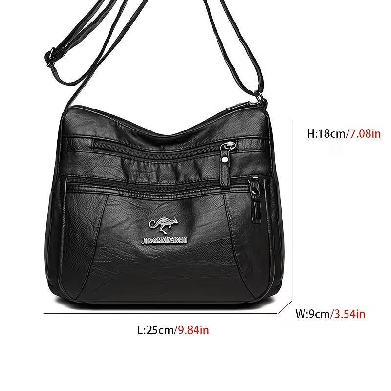 ✨Women's Leather Crossbody Bag – Versatile Multi-Function Purse for Everyday Use