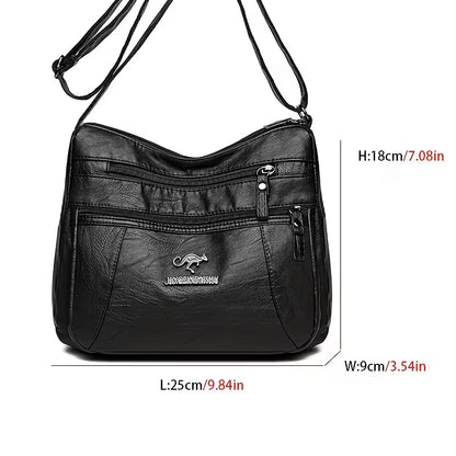✨Women's Leather Crossbody Bag – Versatile Multi-Function Purse for Everyday Use