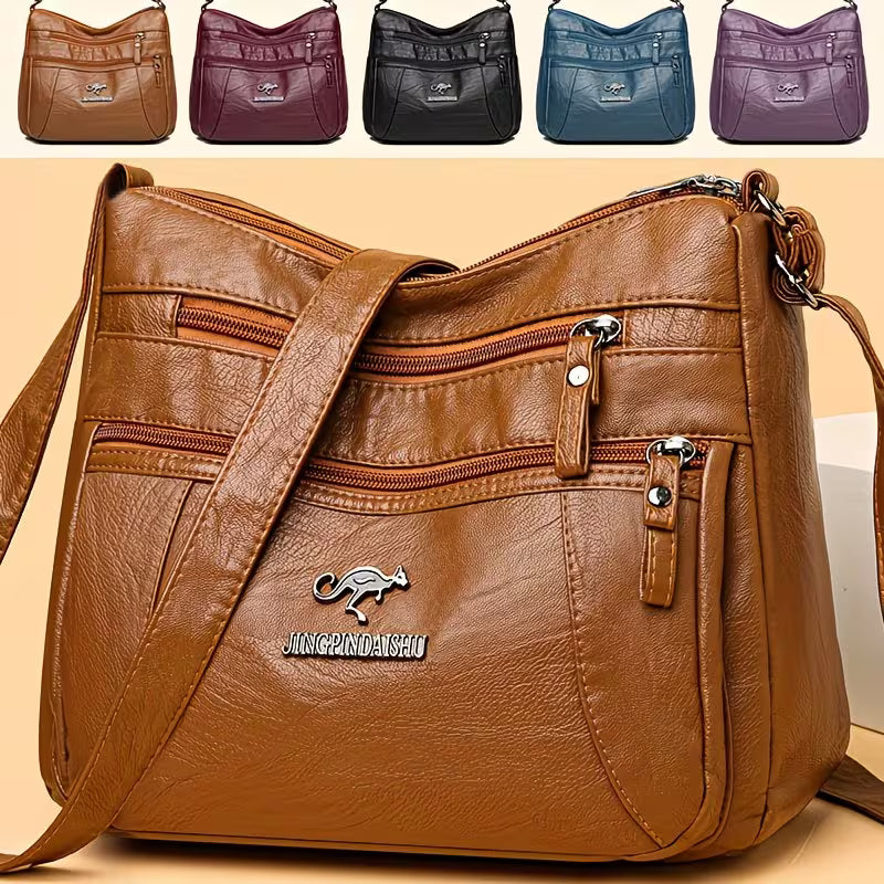 ✨Women's Leather Crossbody Bag – Versatile Multi-Function Purse for Everyday Use